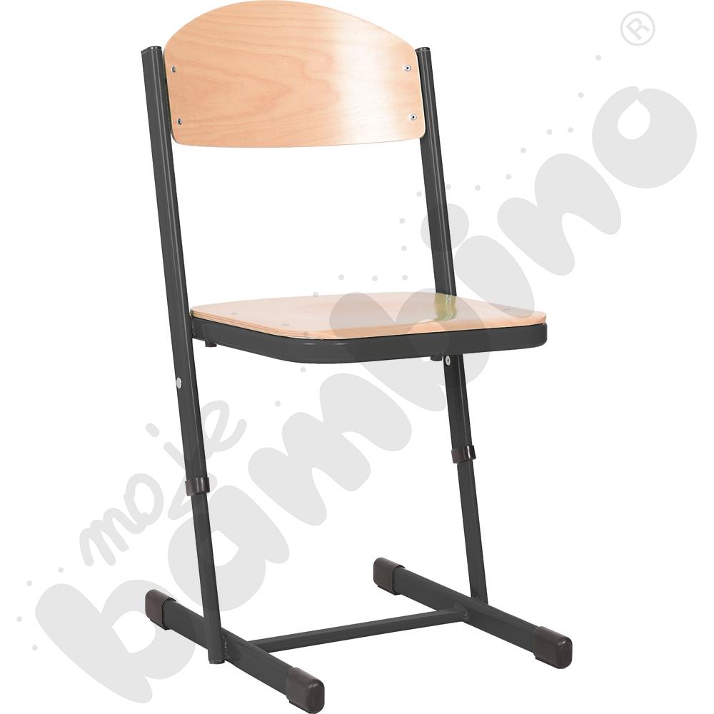 Krzesło T wzmocnione regulowane, rozm. 3-4 - czarne