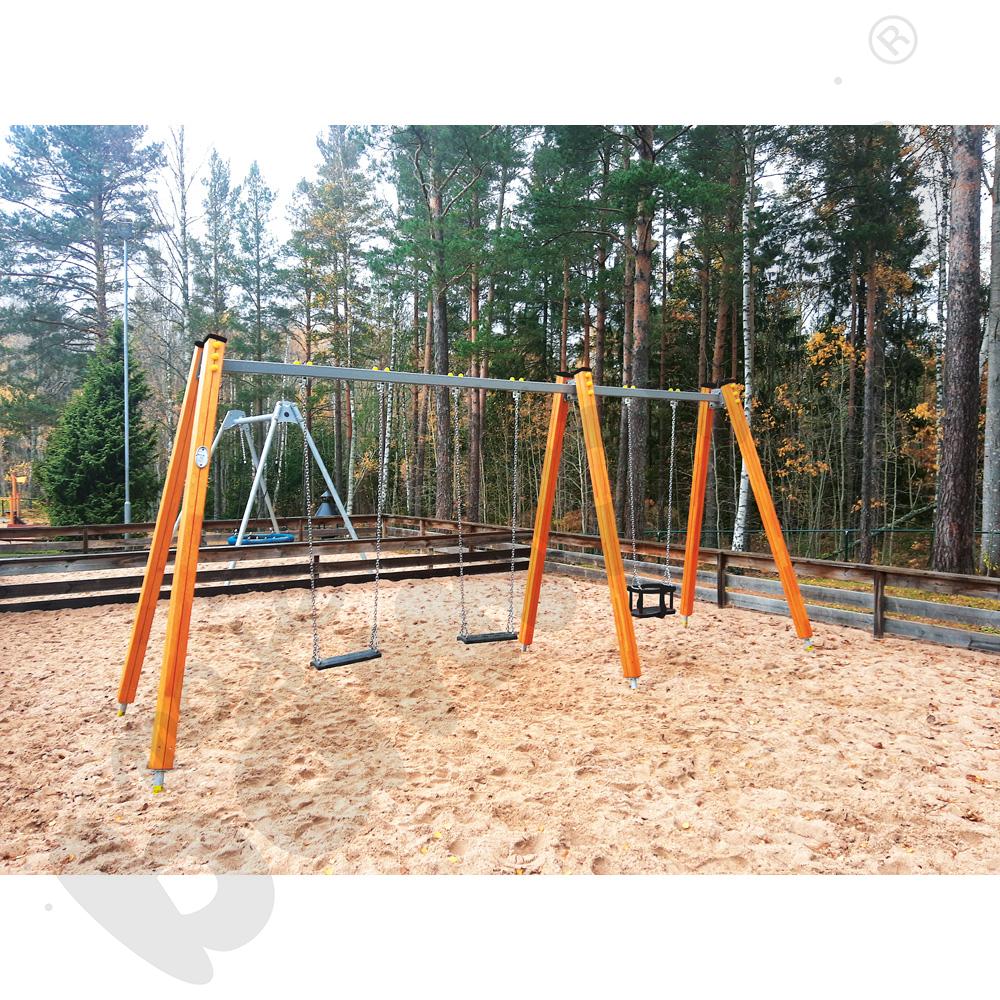 Quadro Simple - stelaż do huśtawki potrójnej - drewniana 