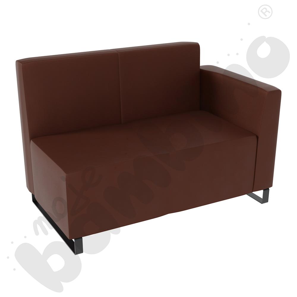 Sofa Universum 2-os. wys. 82 cm, bok niski prawy, tkanina MT03