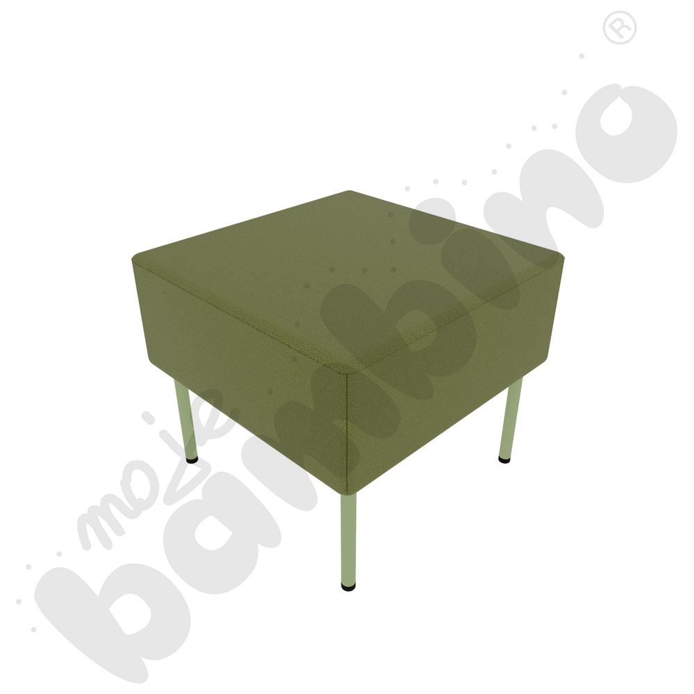 Pufa Versa 50x50 cm z plastikowymi stopkami, stelaż oliwkowy, tkanina BD17 Pufa Versa 50x50 cm z plastikowymi stopkami, stelaż oliwkowy, tkanina BD17