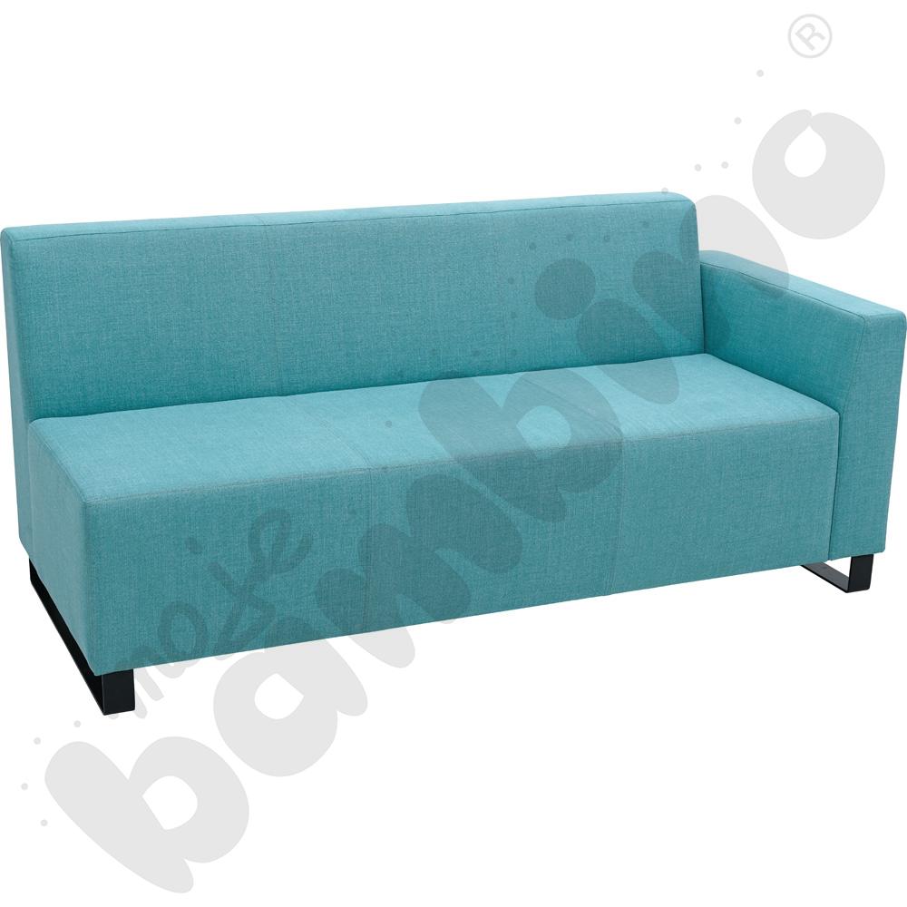 Sofa Universum 3-os. wys. 82 cm, bok niski prawy, tkanina KG09