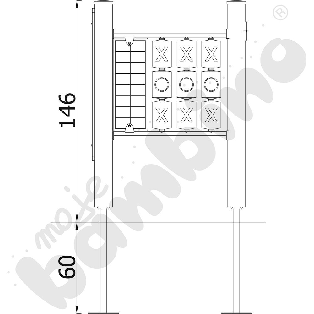 Tablica do rysowania z grą Kółko i krzyżyk