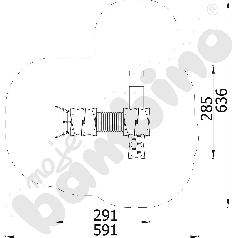Zestaw Urbi 4, słupy drewniane B