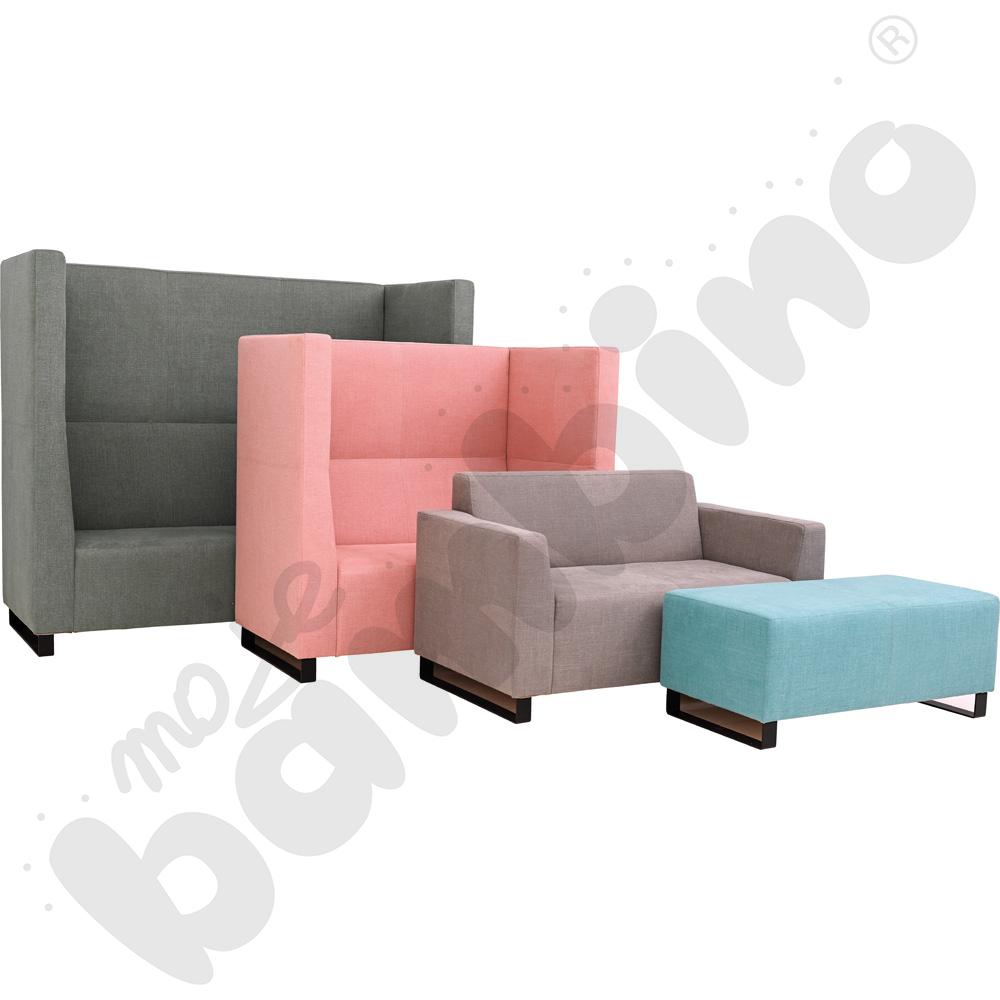 Sofa Universum 3-os. wys. 163 cm, 2 boki wysokie, tkanina KG01