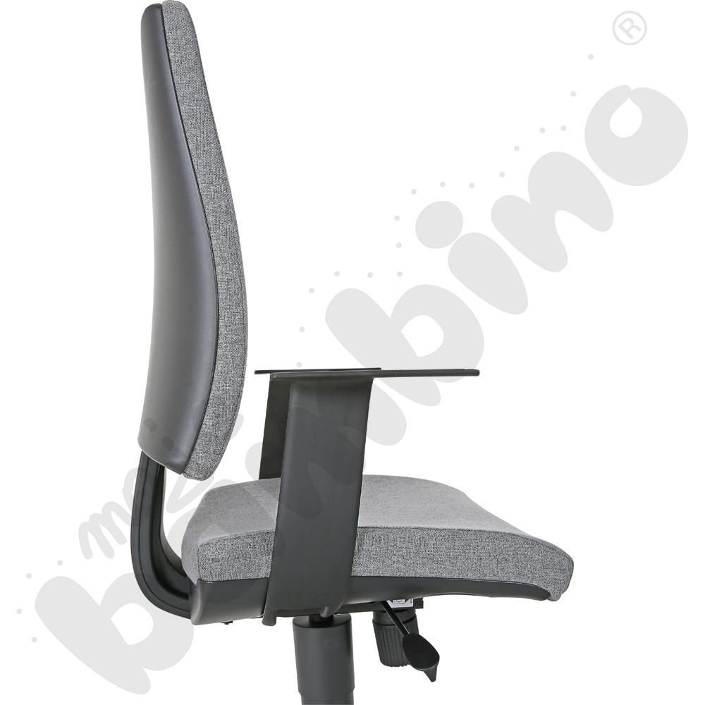 Krzesło obrotowe z wysokim oparciem oban INTRATA czarno-popielate