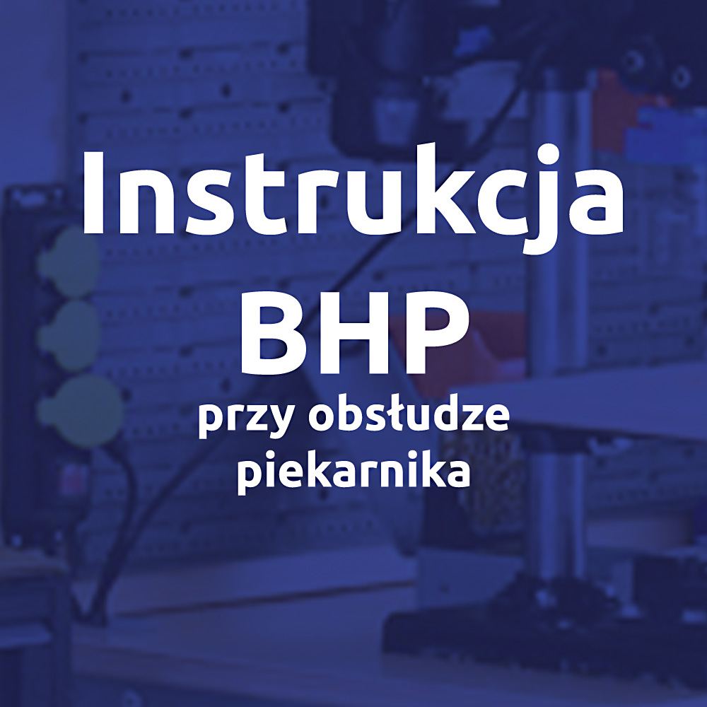 Instrukcja Bhp Przy Obs Udze Piekarnika Sklep Moje Bambino