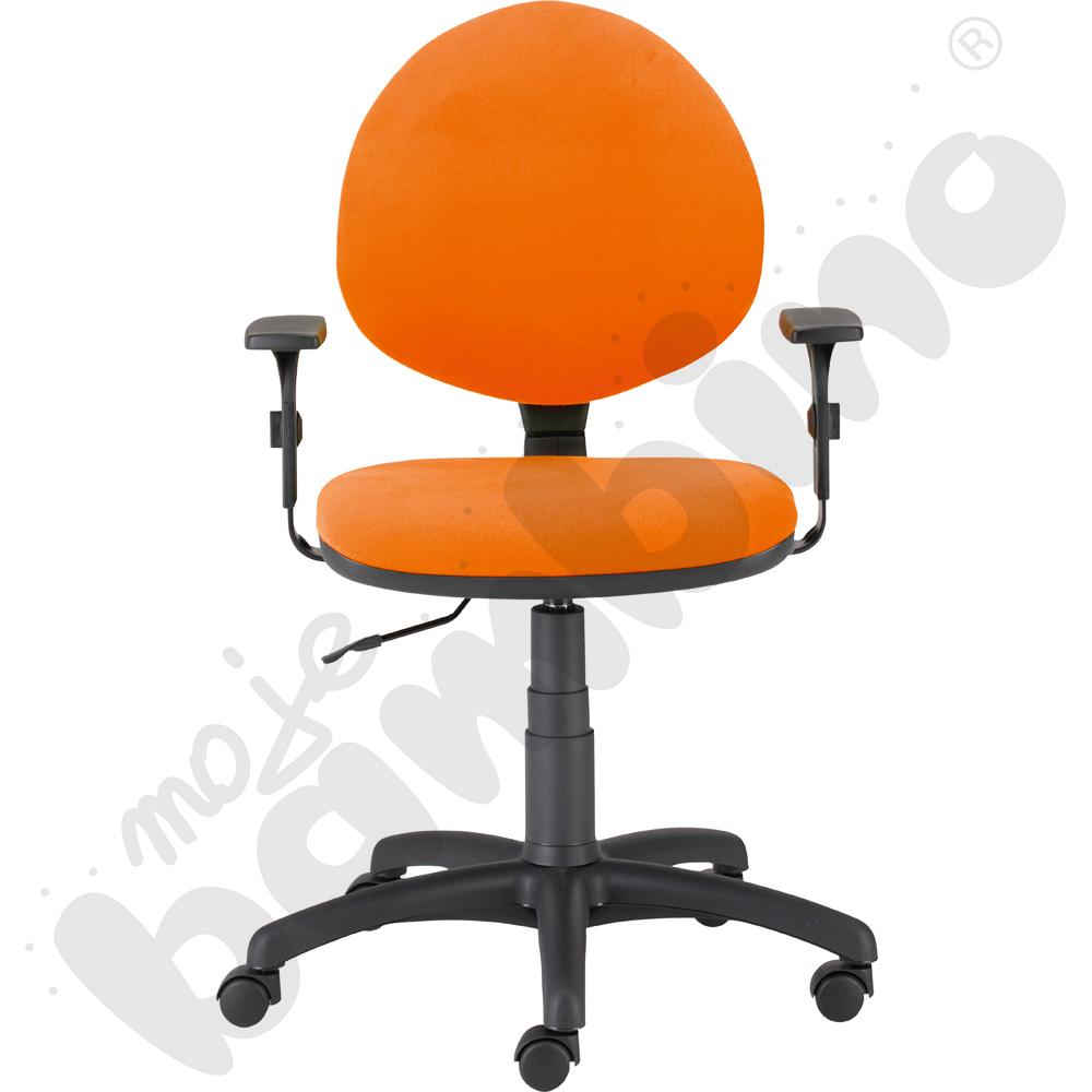 Krzesło R obrotowe SMART mikro czarno-pomarańczowe