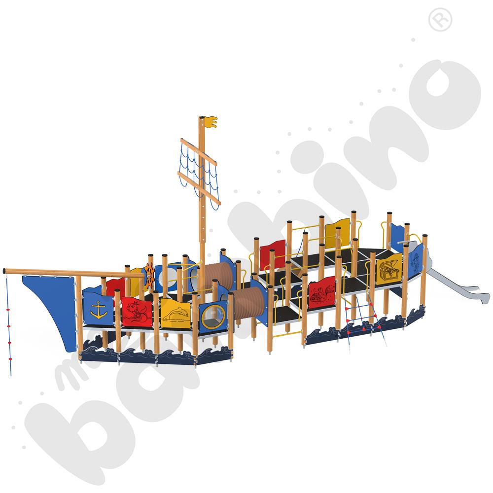 Statek Kolumba, drewniane słupy