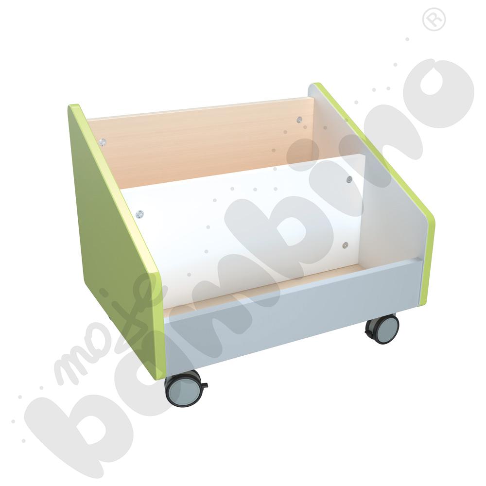 Quadro - pojemnik na kółkach duży, limonkowy, skrzynia klon jasny