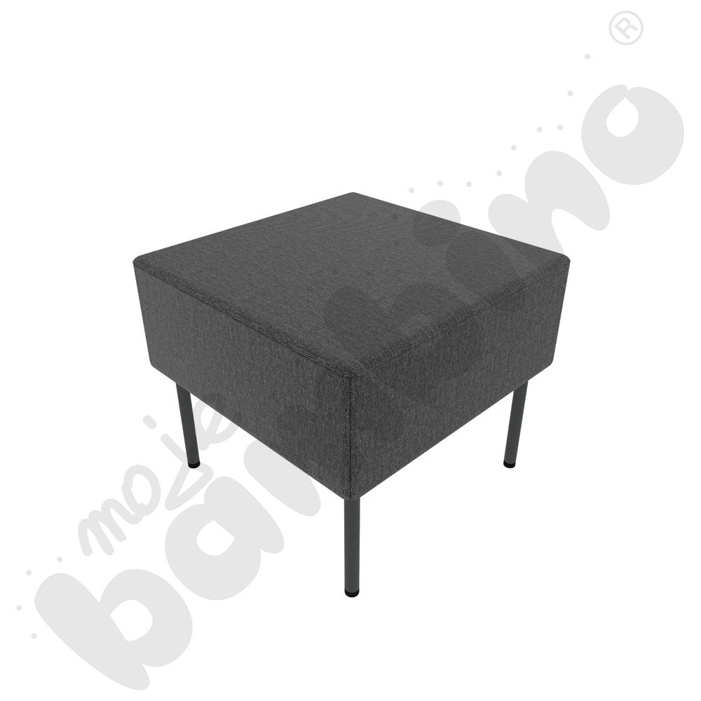Pufa Versa 50x50 cm z plastikowymi stopkami, stelaż antracytowy, tkanina RO40