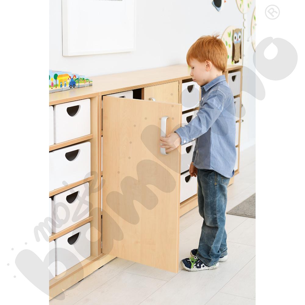 Drzwiczki do szafki Flexi D z półkami - brzoza