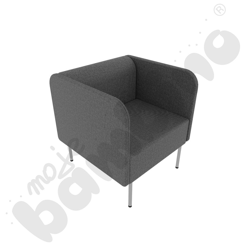Fotel Versa z plastikowymi stopkami, stelaż jasnoszary, tkanina RO39 Fotel Versa z plastikowymi stopkami, stelaż jasnoszary, tkanina RO39