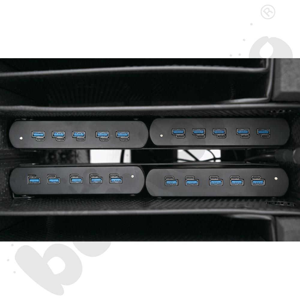 Walizka na 20 tabletów/laptopów do 15,6 cala - ładowanie USB Walizka na 20 tabletów/laptopów do 15,6 cala - ładowanie USB