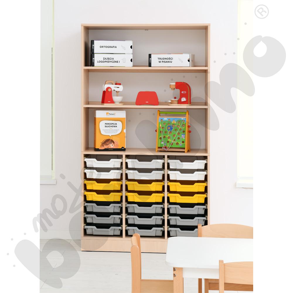 Nadstawka Grande L na regały na pojemniki, szer. 104 - klon jasny  Nadstawka Grande L na regały na pojemniki, szer. 104 - klon jasny