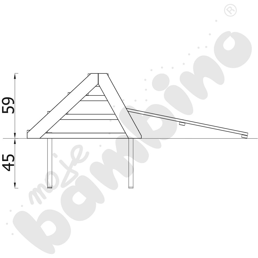 Schody z kładką Terra z kotwami