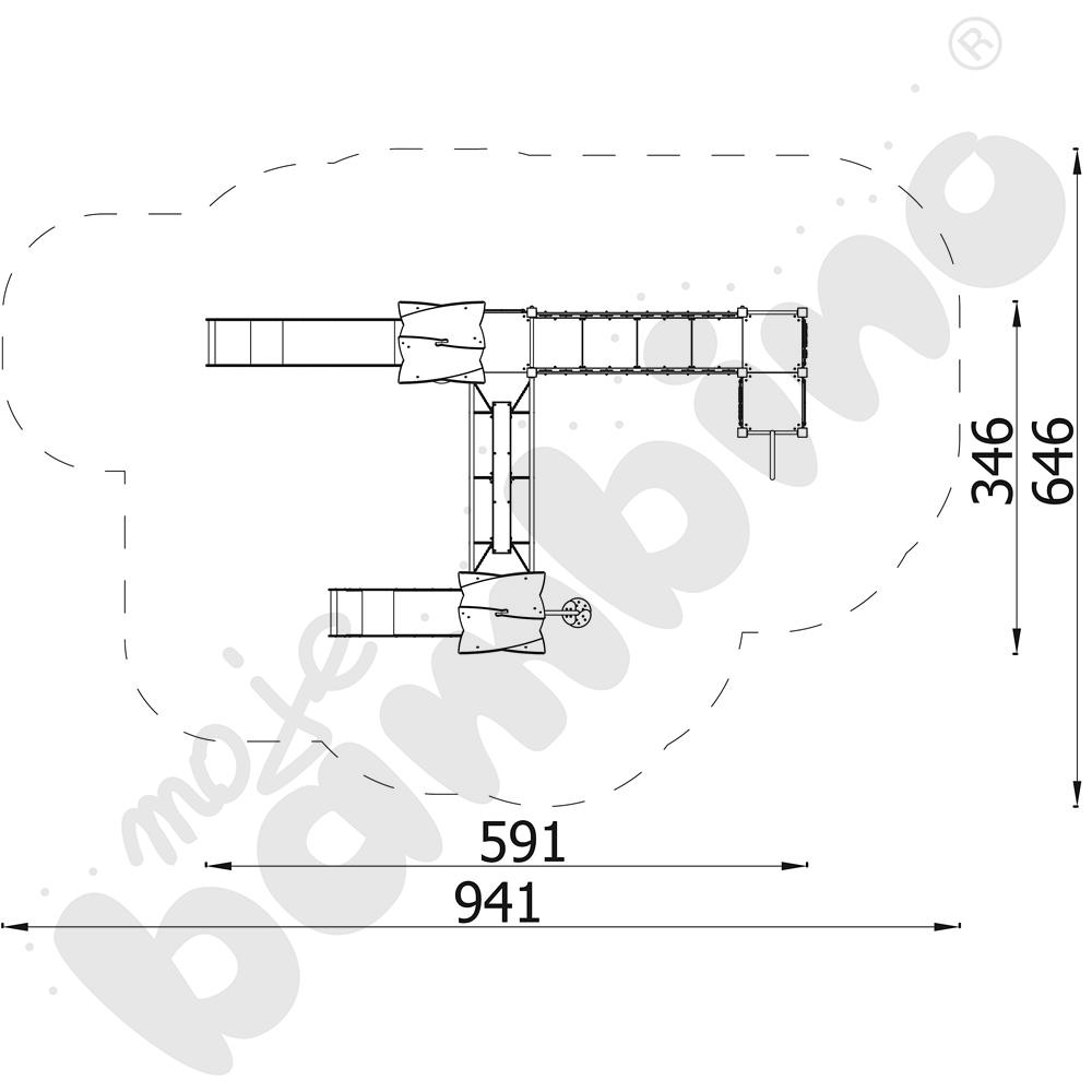 Zestaw Urbi 8, słupy metalowe A