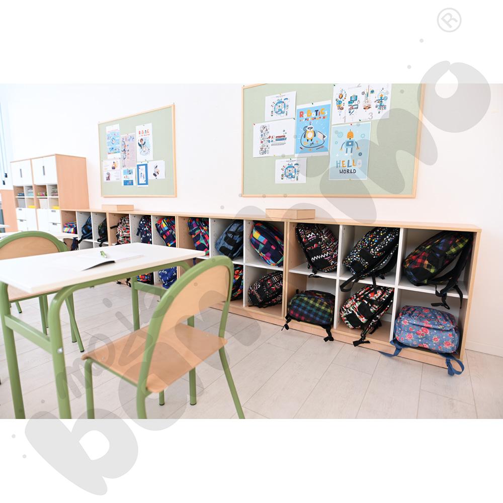 Quadro - regał M z 2 przegrodami i półką, klon jasny
