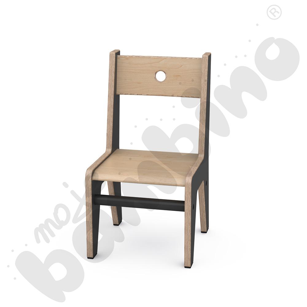 Czarne krzesło FLO 21 cm