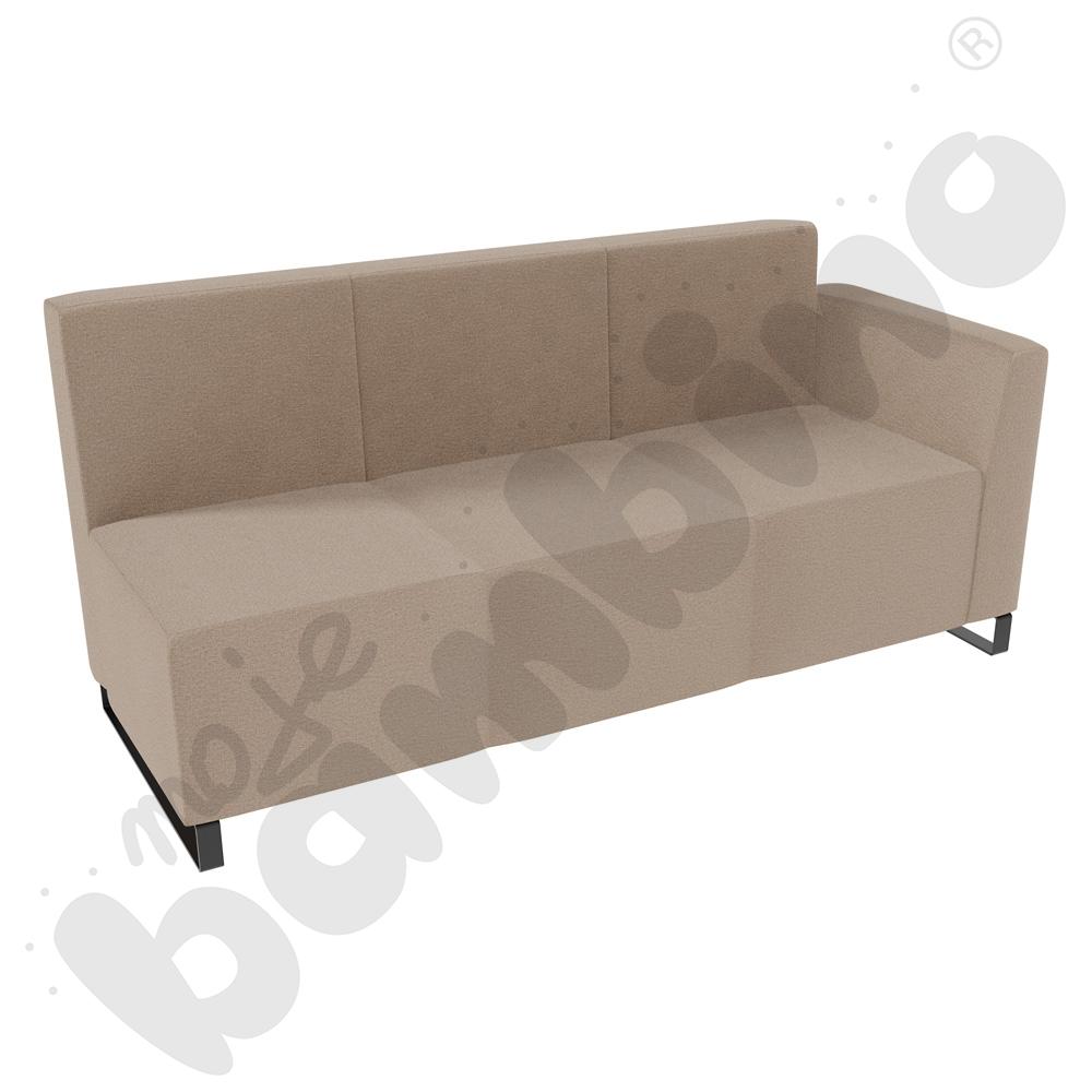 Sofa Universum 3-os. wys. 82 cm, bok niski prawy, tkanina KG34
