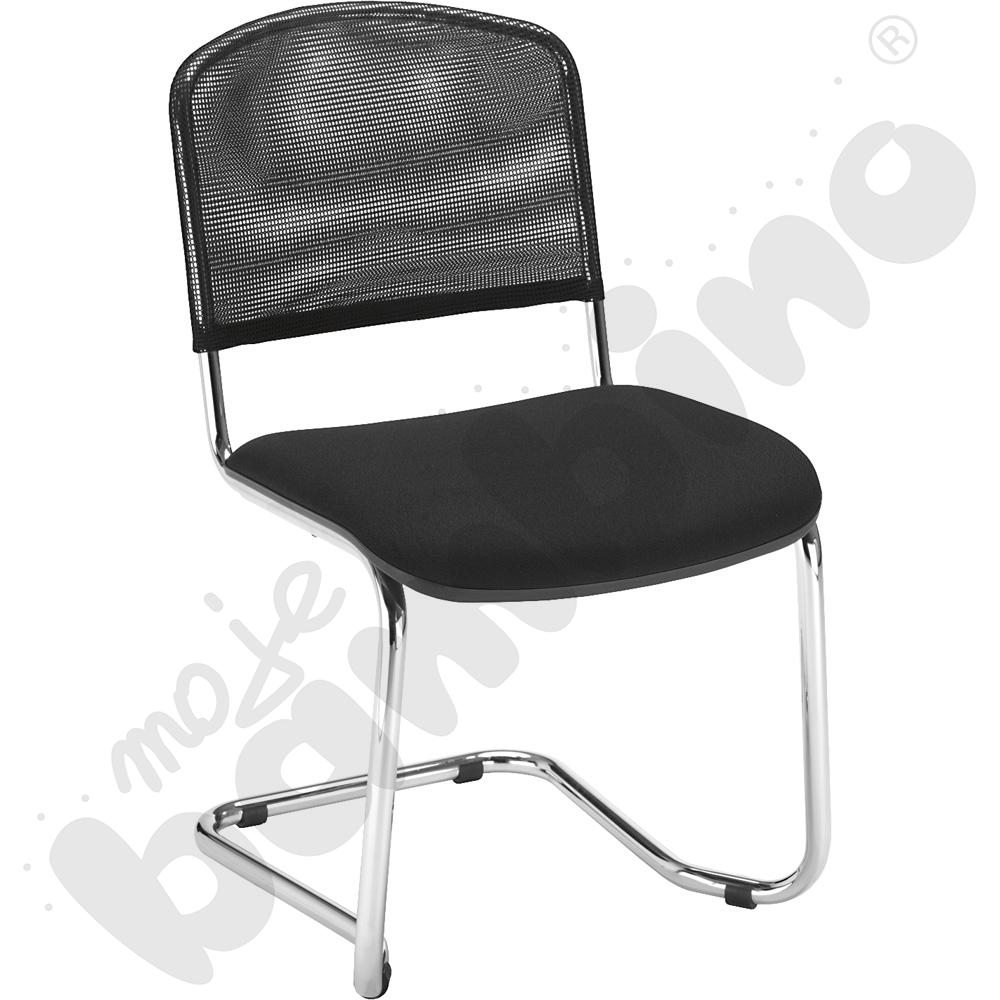 Krzesło konferencyjne ISO Net Swing - chrom czarne