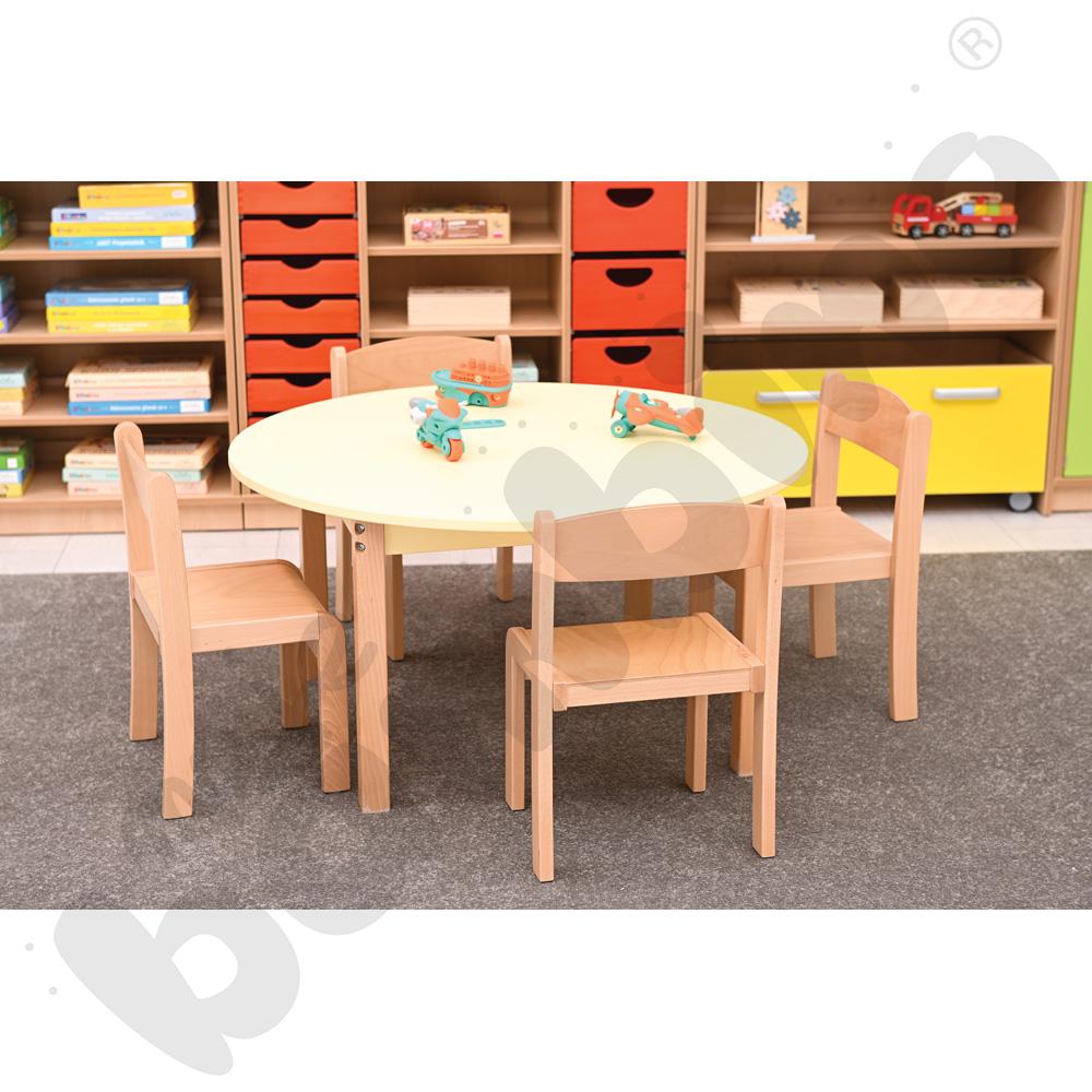 Blat Pascal okrągły śr. 100 żółty Blat Pascal okrągły śr. 100 żółty