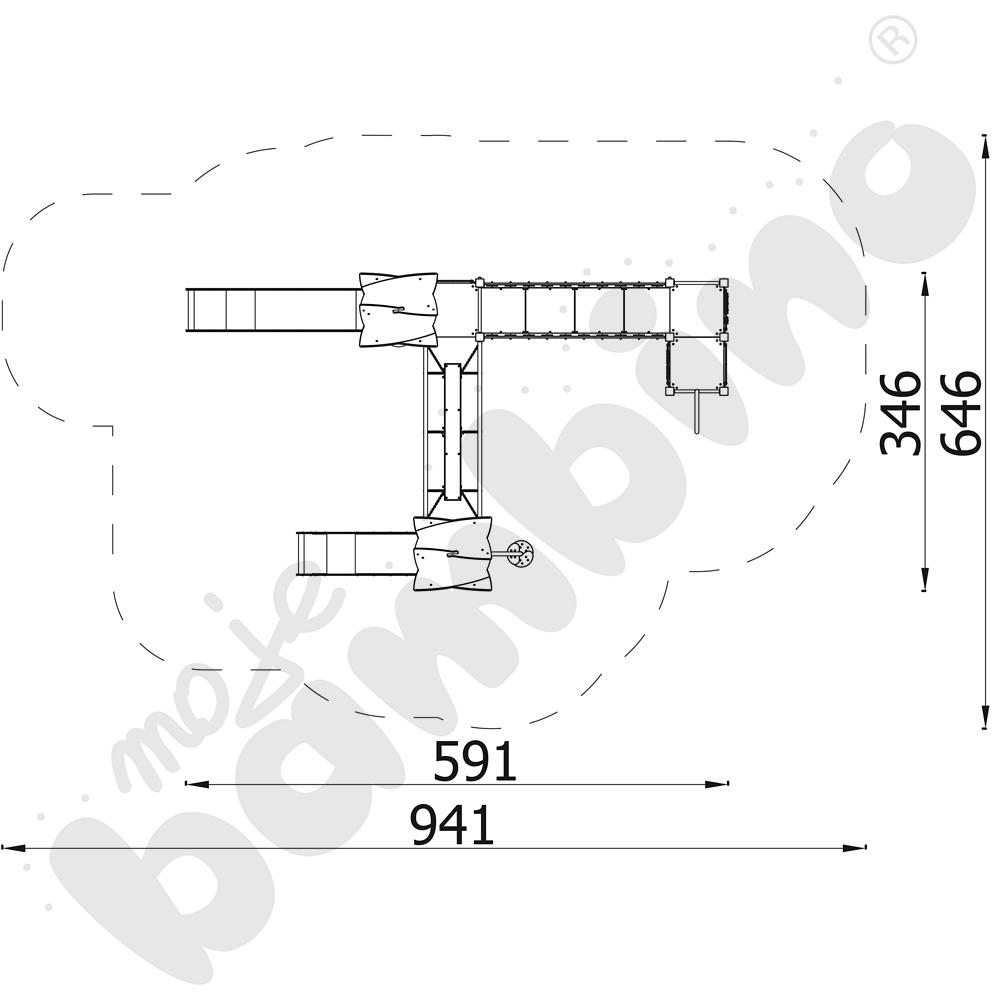 Zestaw Urbi 8, słupy drewniane B