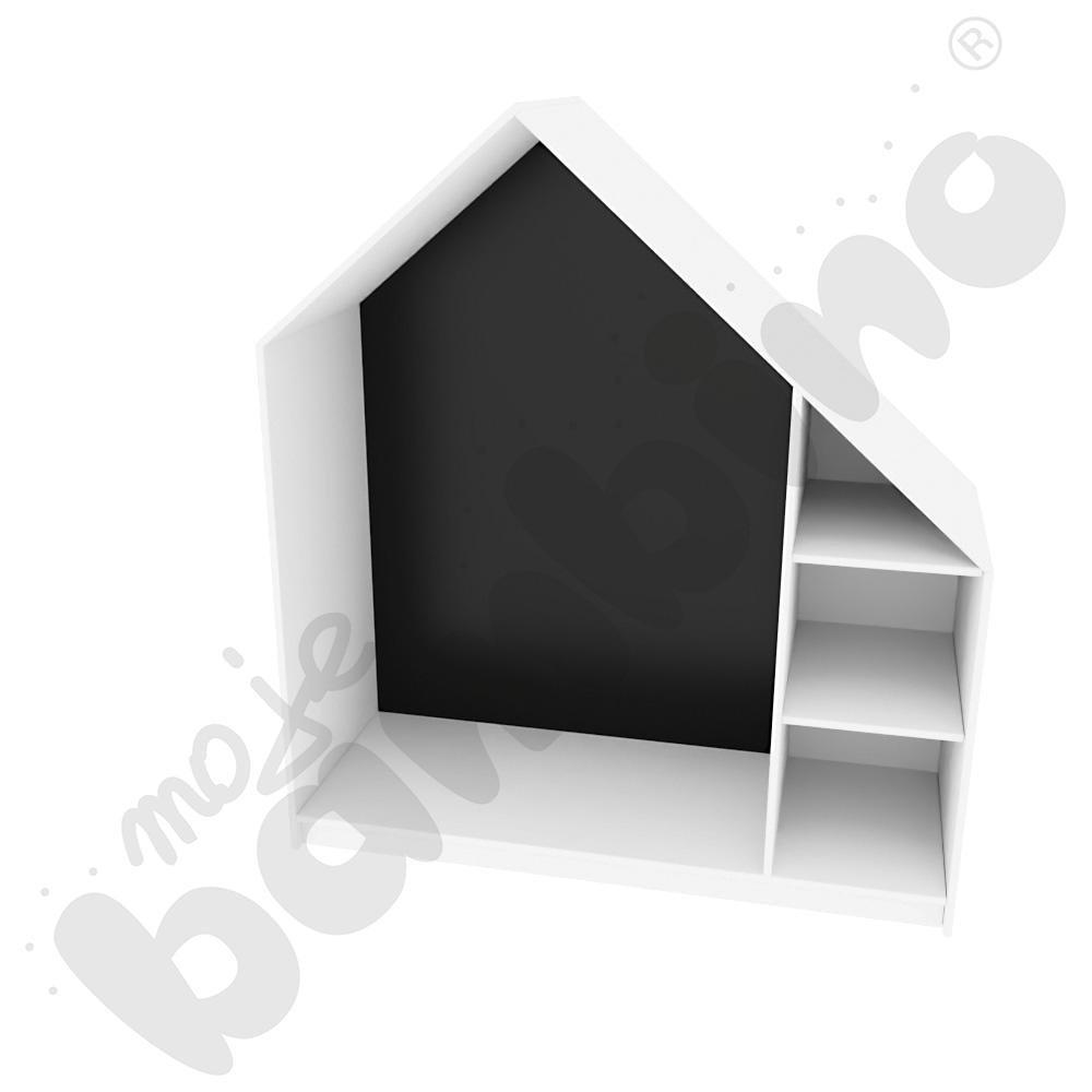 Quadro - szafka-domek z tablicą magnetyczną i 2 półkami, skrzynia biała