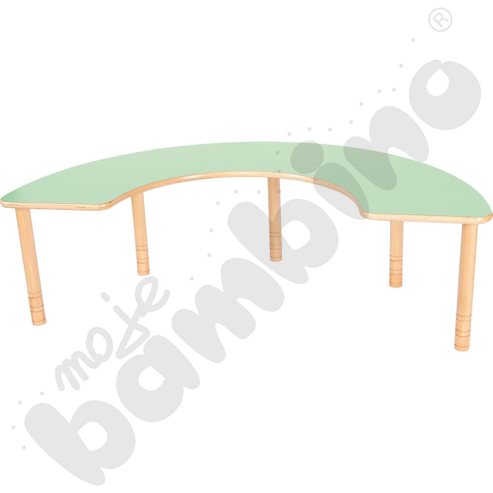 Stolik do karmienia - podkowa rozm. 40-58 cm - blat HPL zielony