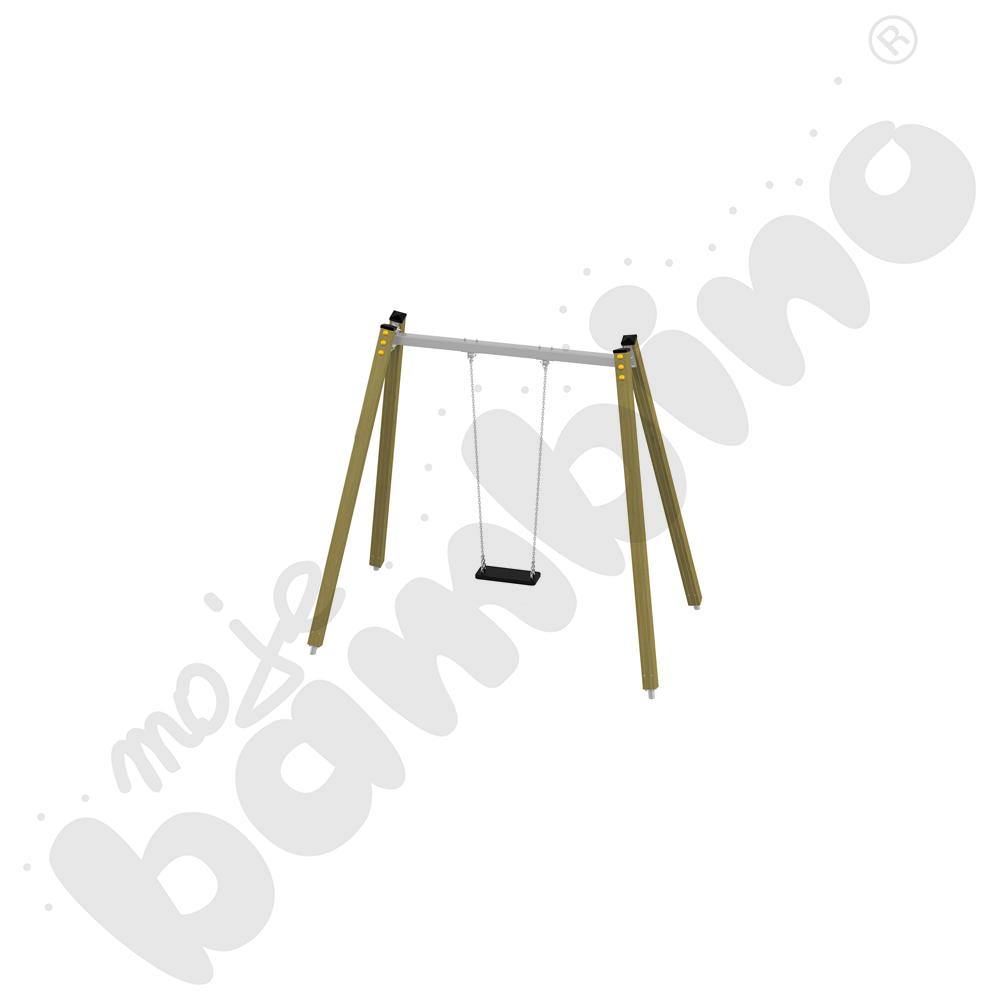 Huśtawka pojedyncza drewniana Triangulo/ bez zawiesi