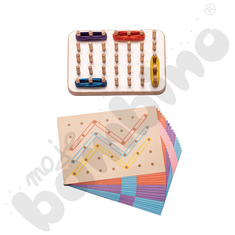 Drewniany Geoplan Montessori Good Wood - biały - MED