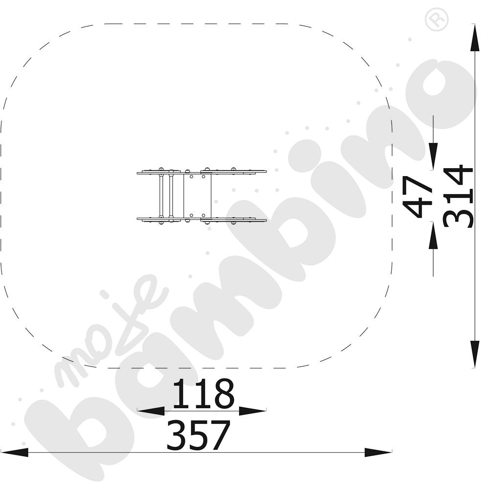 Sprężynowiec Traktor na podstawie metalowej