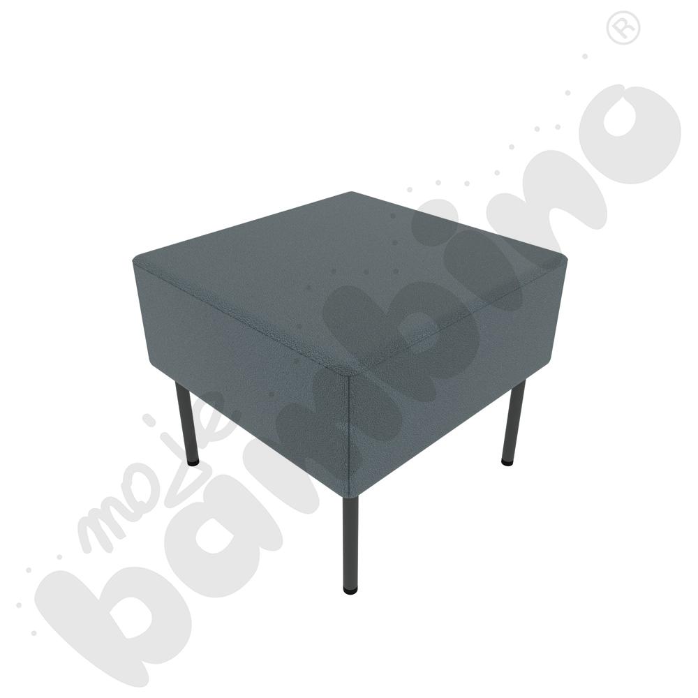 Pufa Versa 50x50 cm z plastikowymi stopkami, stelaż antracytowy, tkanina BD13