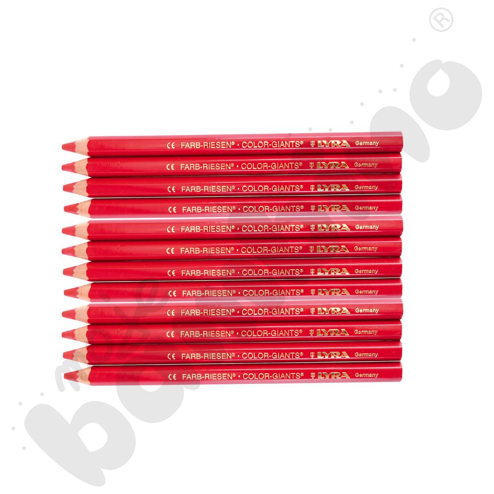 Kredki Color Giants 12 szt. - czerwone