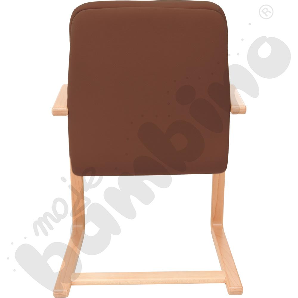 Krzesło na płozach MANAGER brązowe