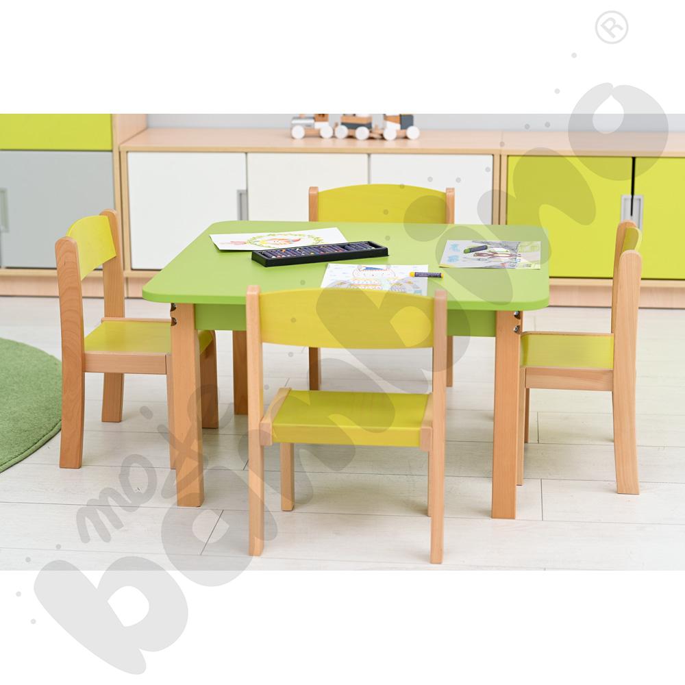 Blat Pascal kwadratowy 80 x 80 zielony Blat Pascal kwadratowy 80 x 80 zielony