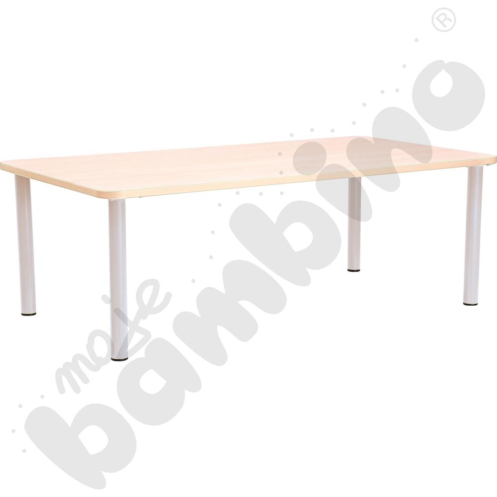 Stół Bambino prostokątny wys. 40 cm z klonowym obrzeżem 