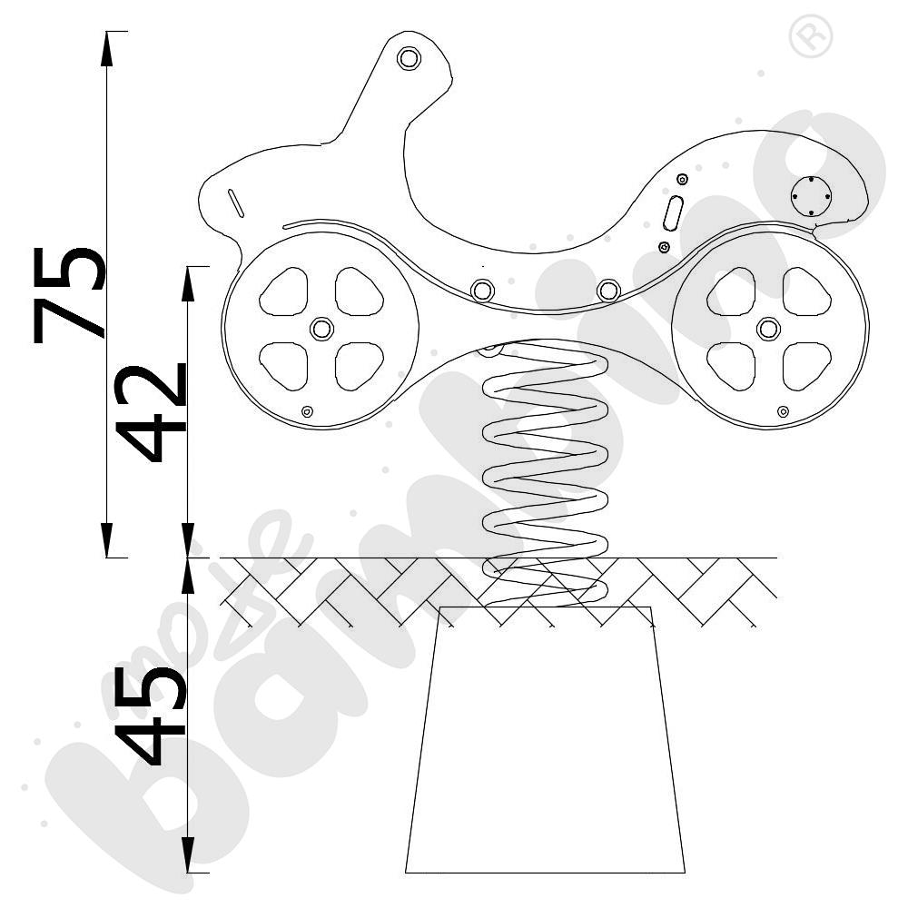 Autko Urbi A na podstawie betonowej