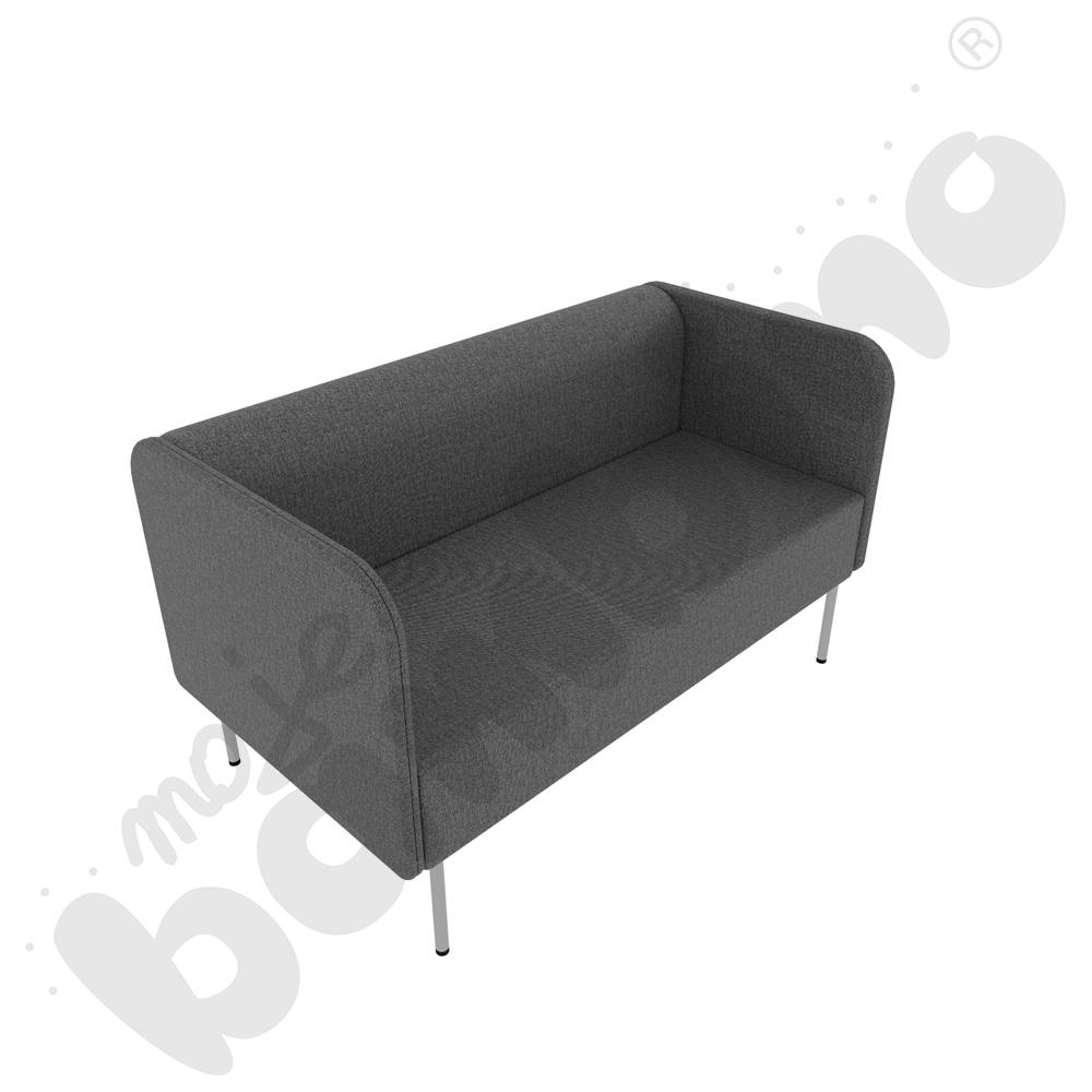 Sofa Versa 2-os. z plastikowymi stopkami, stelaż jasnoszary, tkanina RO39