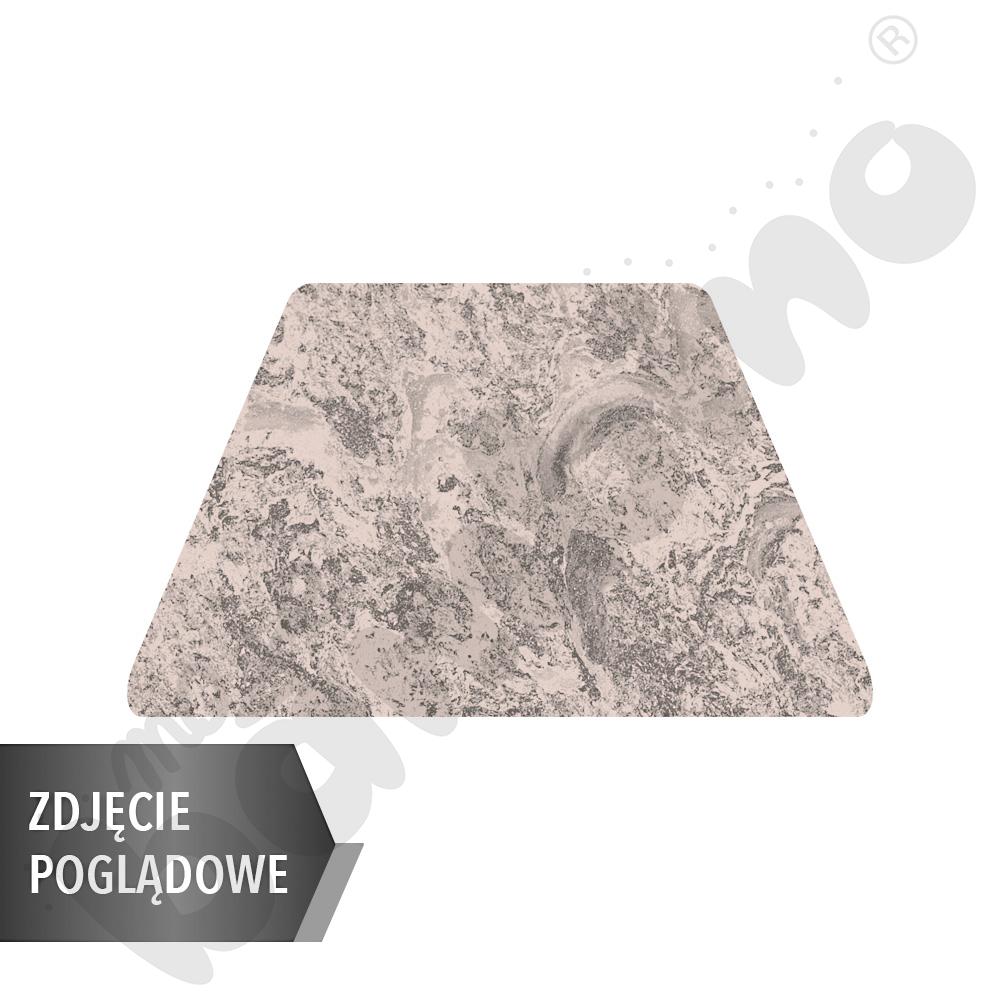 Stół Cichy trapezowy 140x70x80x70, beżowy, zaokrąglony, rozm.2 z 2 kółkami