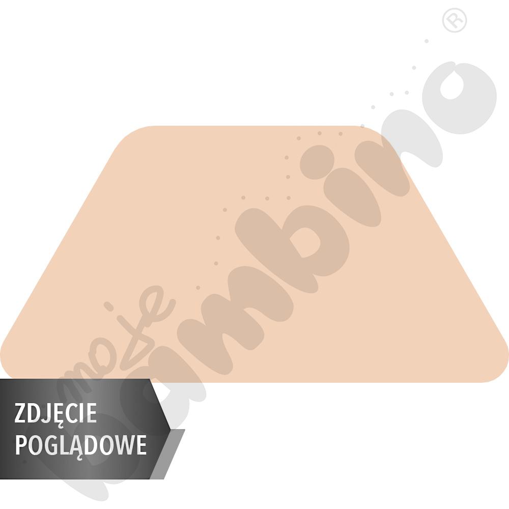 Stół Mila trapezowy 120x70x60x70, HPL - jasnozielony, zaokrąglony, rozm. 3