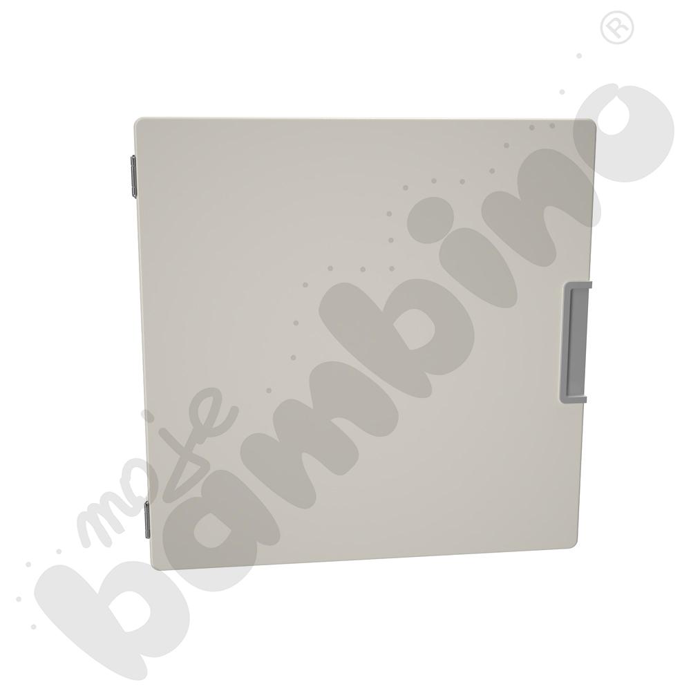 Quadro - małe drzwiczki 90, mocowane do przegrody, cichy domyk - kość słoniowa