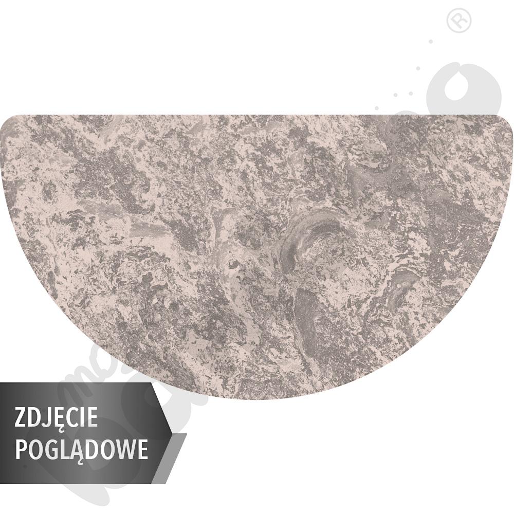 Stół Cichy Plus półokrągły 140x70, beżowy, rozm.2 z 2 kółkami
