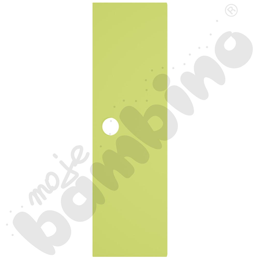 Drzwiczki do szatni Porządkuś szkolnej, okrągły otwór - limonkowe