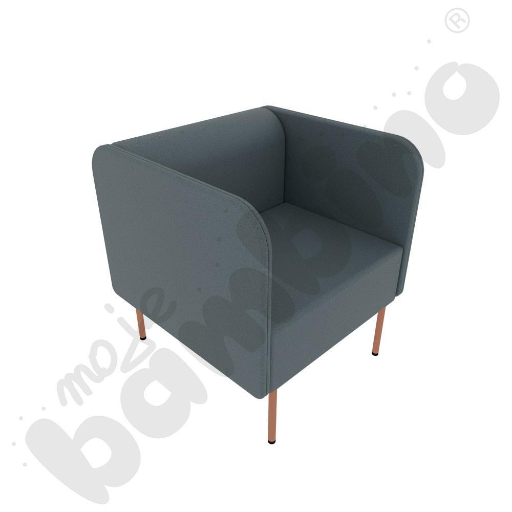 Fotel Versa z filcowymi stopkami, stelaż łososiowy, tkanina BD13 Fotel Versa z filcowymi stopkami, stelaż łososiowy, tkanina BD13