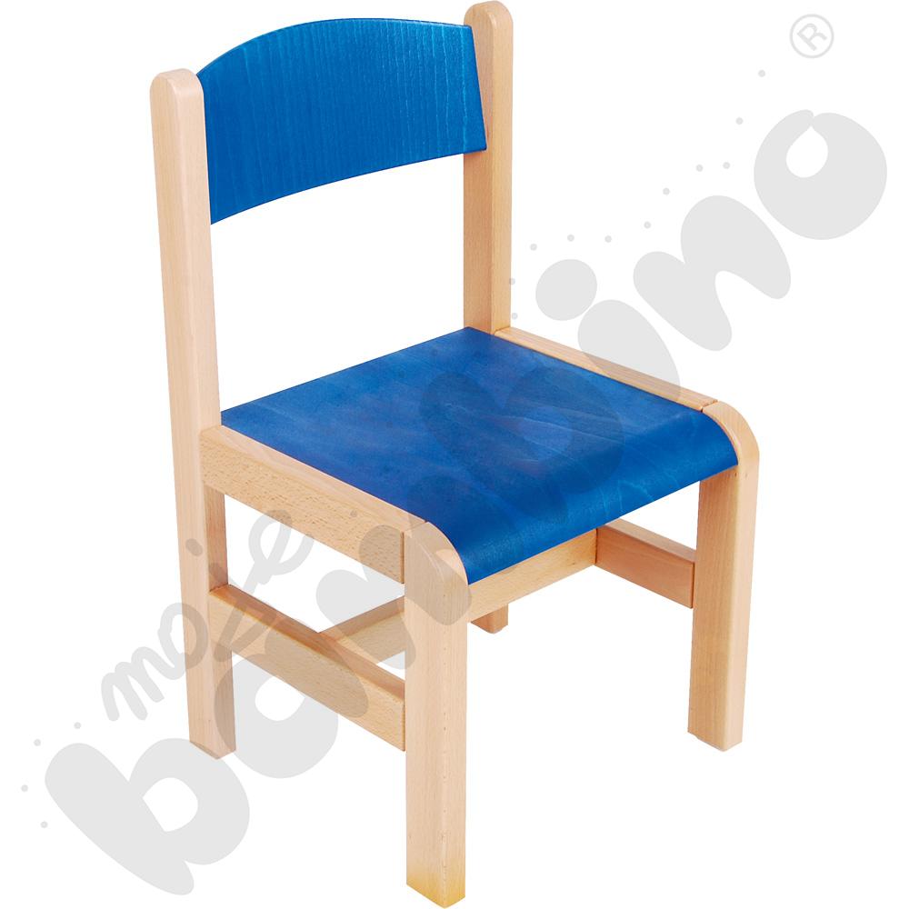 Krzesło drewniane niebieskie rozm. 2