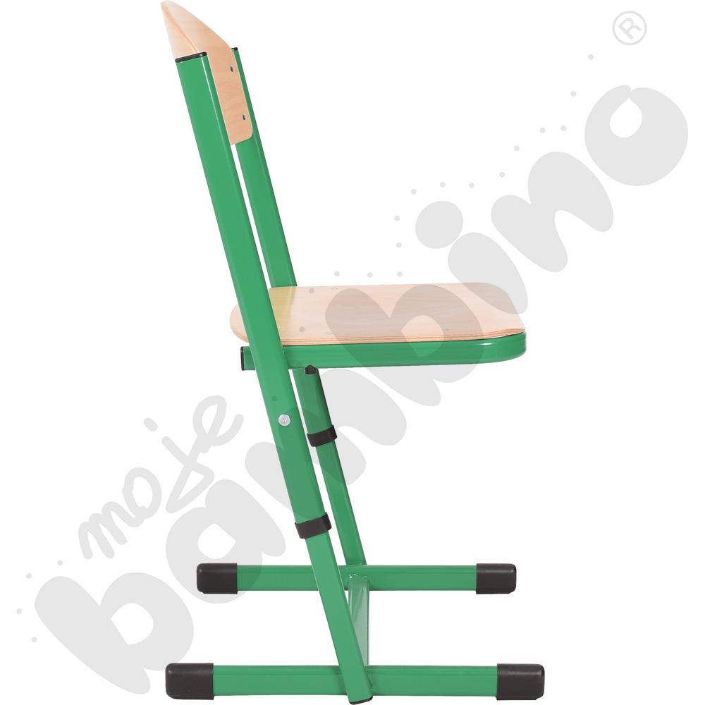 Krzesło T wzmocnione regulowane, rozm. 3-4 - zielone