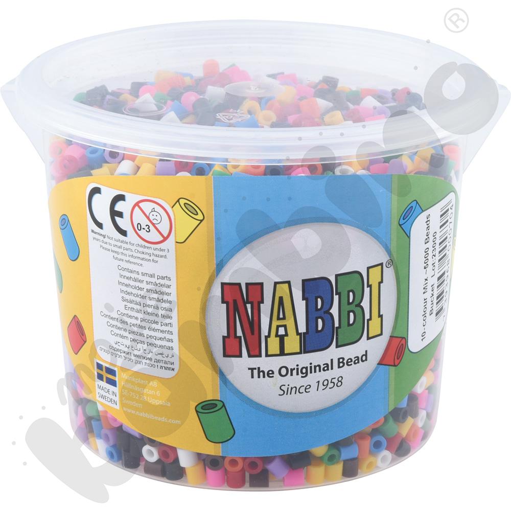 Koraliki NABBI® MIDI do prasowanek różnokolorowe - wiaderko 5000 szt. Koraliki NABBI® MIDI do prasowanek różnokolorowe - wiaderko 5000 szt.