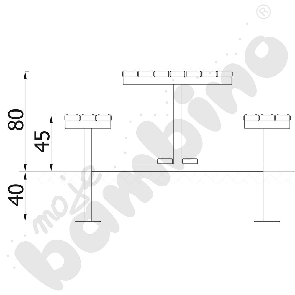 Stół z 2 ławkami