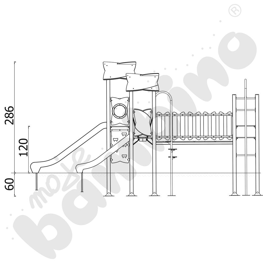 Zestaw Urbi 8, słupy metalowe C