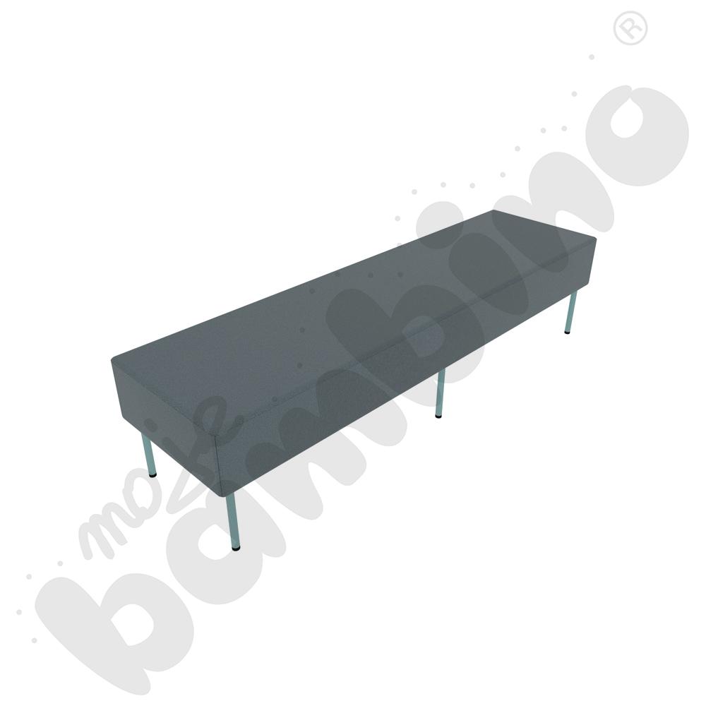 Pufa Versa 180x50 cm z filcowymi stopkami, stelaż turkusowy, tkanina BD13
